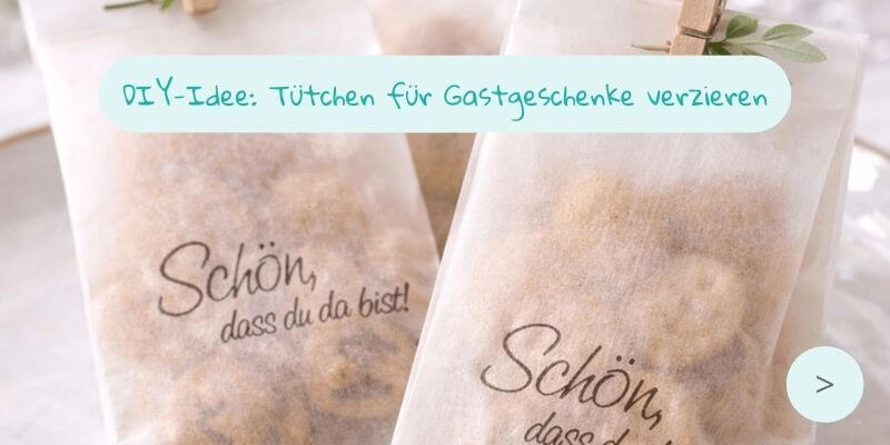 DIY-Idee Tütchen für Gastgeschenke verzieren