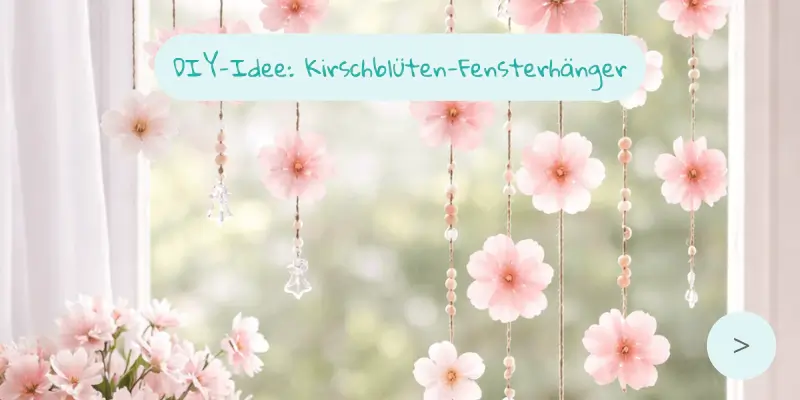 DIY Kirschblüten-Fensterhänger selbermachen