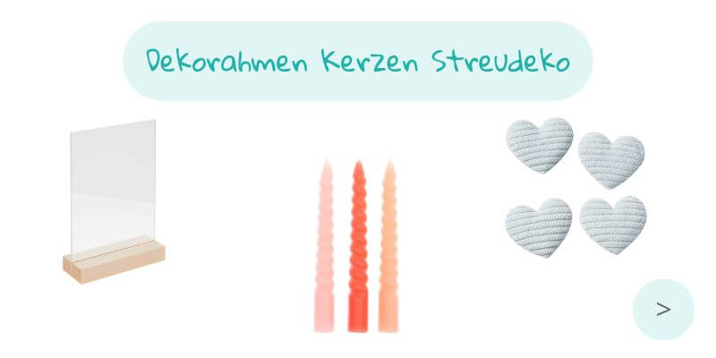Dekorahmen Kerzen Streudeko