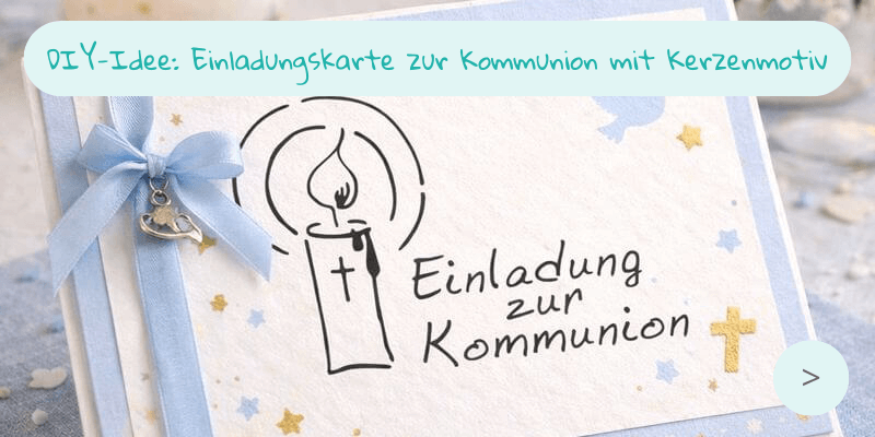 DIY-Idee Einladungskarte zur Kommunion