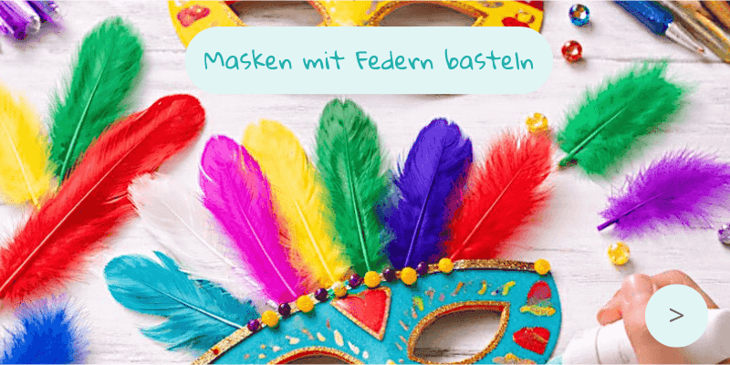DIY Masken mit Federn basteln