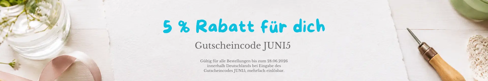 Rabatt für dich 5 % bis 28.06.2026