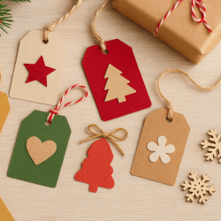 DIY Mini Geschenkanhänger aus Papierresten