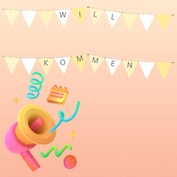 Mini-Wimpelkette Willkommen - DIY-Idee mit Anleitung