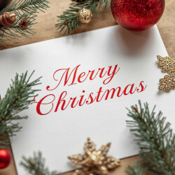 Weihnachtskarte Merry Christmas selbermachen - Anleitung