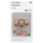 Preview: Adventskalender Set mit 24 Kraftpapiertüten, Zahlenstickern, Holzklammern und schwarzem Garn