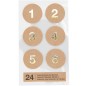 Preview: Adventskalender Sticker Zahlen 1-6 Ø 28 mm