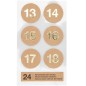 Preview: Adventskalender Sticker Zahlen 7-12 Ø 28 mm