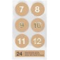 Preview: Adventskalender Sticker Zahlen 19-24 Ø 28 mm
