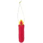 Preview: Anhänger-Kerze aus Filz in Weiß oder Rot, 8,5 cm