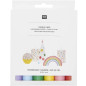 Preview: Candle Liner Kerzenmalfarbe Set Regenbogen 6 x 30 ml hergestellt von Rico Design