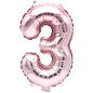 Preview: Folienballon Zahl 3 rosa 36 cm