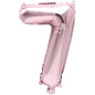 Preview: Folienballon Zahl 7 rosa 36 cm