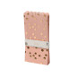 Preview: Geschenktüten Punkte rosa gold 6 Stück 12,5 x 25,6 x 2 cm