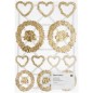 Preview: Glanzbilder Frames Gold 1 Blatt mit 12 Motiven