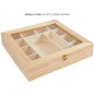Preview: Holzbox mit Sichtfenster ca. 27,1 x 27,6 x 5,5 cm