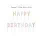 Preview: Kerzenset Happy Birthday pastell 13-teilig