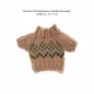 Preview: Mini-Strickpullover für Wichtel im Norweger-Stil mit Größenangabe ca. 7 x 5 cm