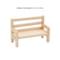 Preview: Miniatur Gartenbank 4,5 x 12 x 8 cm