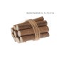 Preview: Holzstapel Mini Kaminholz mit Größenangabe