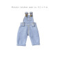 Preview: Miniatur Latzhose Jeans ca. 8,5 x 4