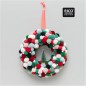 Mobile Preview: Dekoration weihnachtlicher Pompon-Kranz mit Minitanne