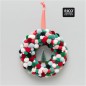 Preview: Dekoration weihnachtlicher Pompon-Kranz mit Minitanne