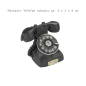 Preview: Miniatur Telefon schwarz 3×2×4 cm