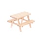Mobile Preview: Miniatur Tisch mit Bänken aus Holz