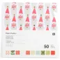 Preview: Origamipapier Advent mit 10 weihnachtlichen Designs und goldener Hot-Foil-Veredelung, 50 Blatt im Format 15 x 15 cm