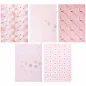 Preview: Motivübersicht rosa teilweise mit Glanzeffekten aus Motivpapierblock Sakura Sakura