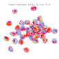 Preview: Pompons regenbogenfarben pastell 40 Stück 25 mm
