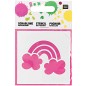 Preview: Kleine Schablone Regenbogen 75 x 75 mm von Rico Design