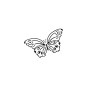 Mobile Preview: Motiv kleinerer Schmetterling Schablone Schmetterlinge A4