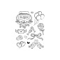 Preview: Silikonstempel Just Married 10-teilig transparent