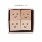 Preview: Mini-Stempel-Set Smile mit vier Holzstempeln, Motivgröße ca. 1 cm