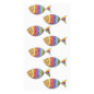 Preview: Sticker Fische Regenbogenfarben 8 Stück