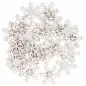 Preview: Vergrößerte Ansicht der weißen Holzsticker in Schneeflockenform