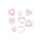 Mobile Preview: Streudeko Herzen rosa weiß von HobbyFun