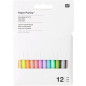 Preview: 12 farbenfrohe Wachsmalstifte pastell im handlichen Karton – ca. 15x11 cm