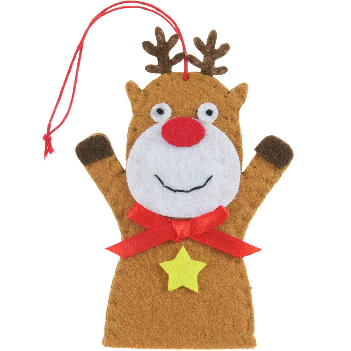 Anhänger Filz Rentier braun