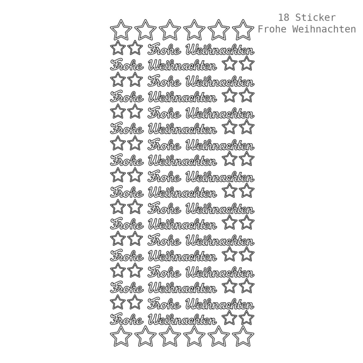 Aufkleber Frohe Weihnachten gold 18 Schriftsticker