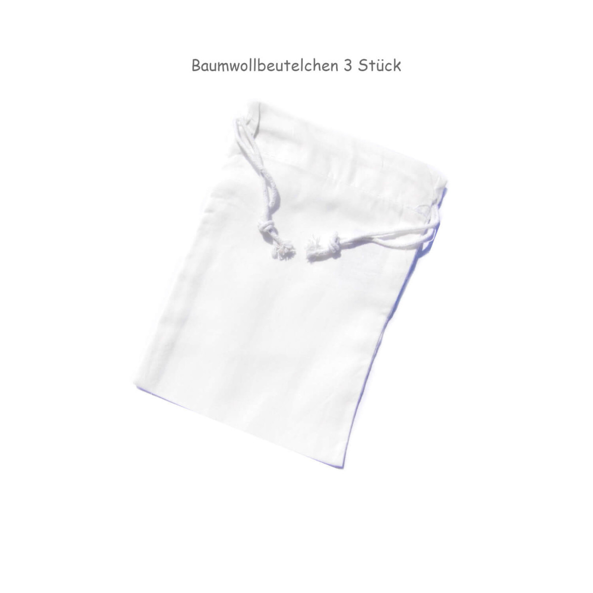 Baumwollbeutel 3 Stück mit Zugband