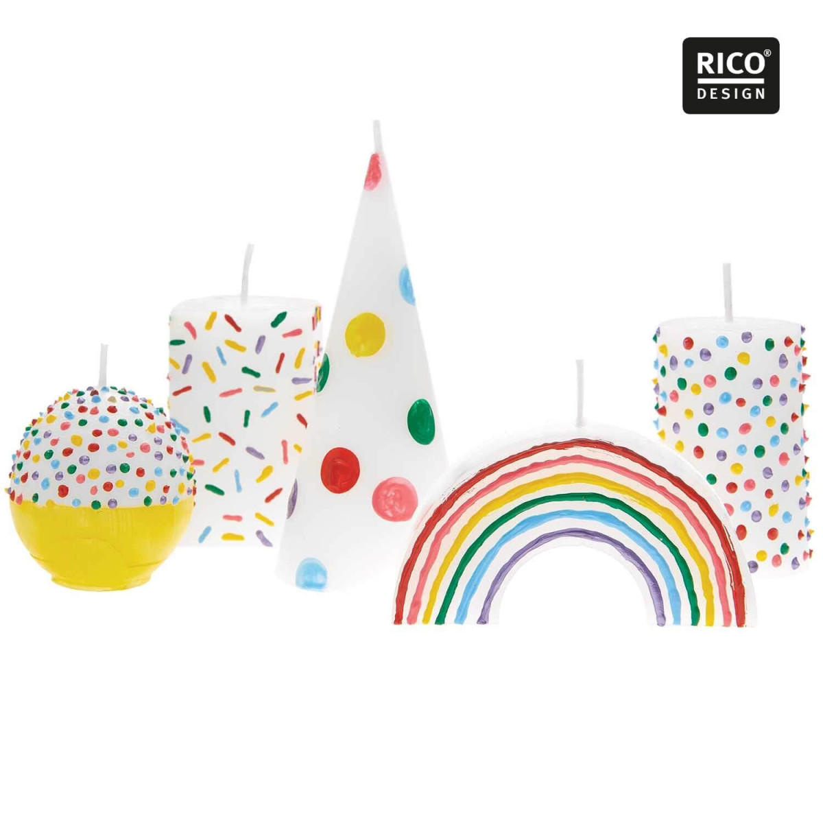 Kerzenmalfarbe Set Regenbogen Anwendungsbeispiel
