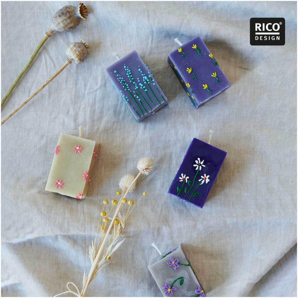 Nutzungsbeispiel für Candle Liner Set Regenbogen