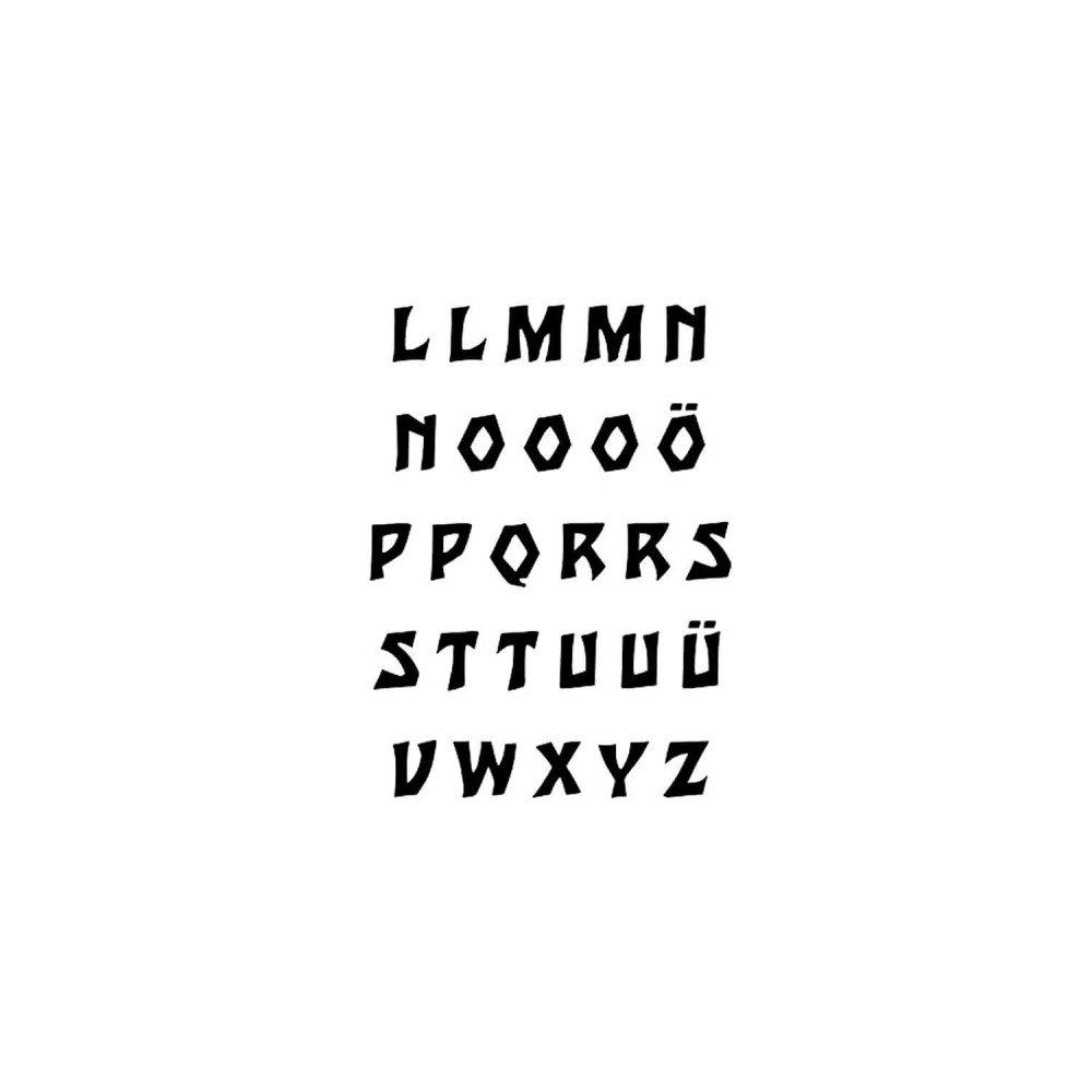 Stempel Alphabet L-Z Großbuchstaben