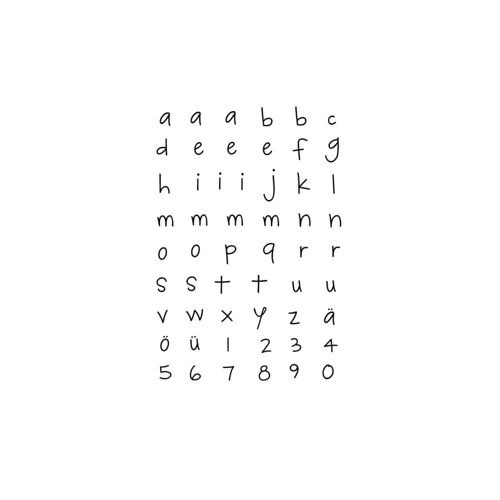 Clearstamps Alphabet Kleinbuchstaben von efco
