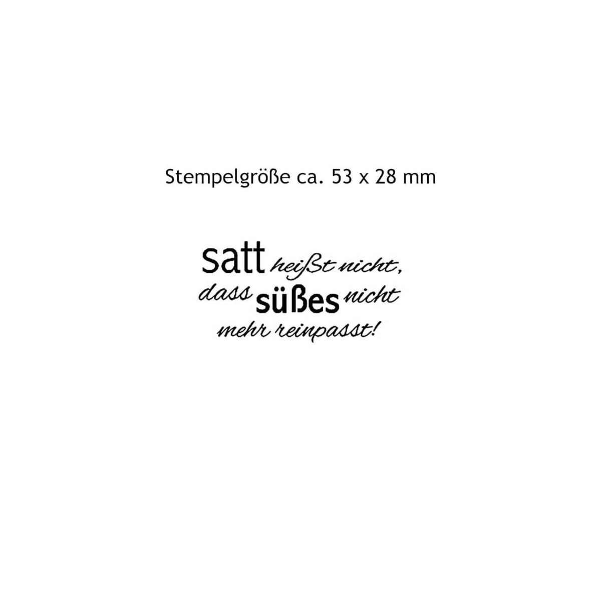 Stempel satt heißt nicht ... aus Clearstamps Lass es dir Schmecken