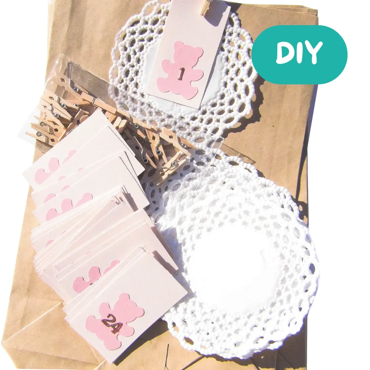 DIY-Adventskalender aus Papiertüten