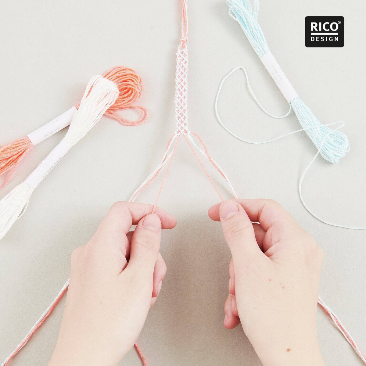 DIY Freundschaftsarmbänder Set Pastel Colours